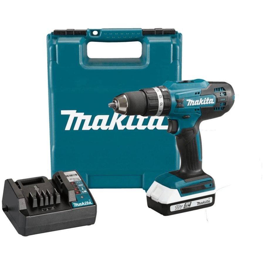 Makita Makita HP488D002-1 18V Cordless Hammer Drill 13mm (G-Series) [Kit] [One , Power Tools Drills & Drivers — Southend Phil