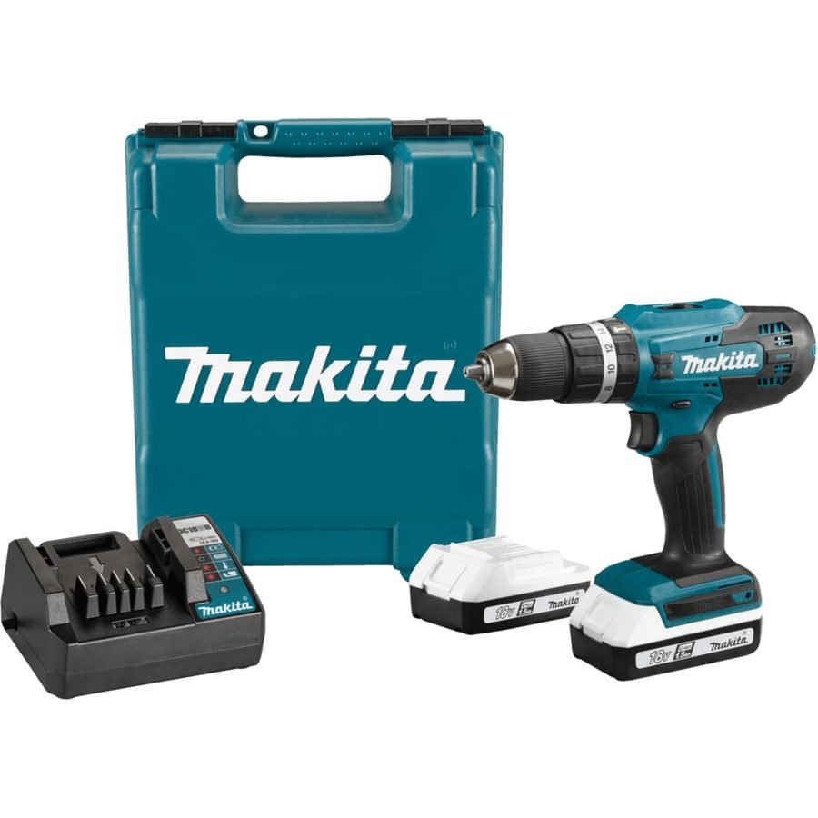 Makita Makita HP488D003 18V Cordless Hammer Drill 13mm (G-Series) [Kit] [1.5Ah], Power Tools Drills & Drivers — Southend Phil