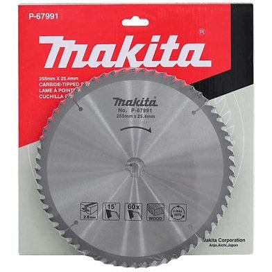 Makita Makita P-67991 Circular Saw Blade 10" X 60T For Wood, Power Tools Bits, Blades & Discs — Southend Philippines