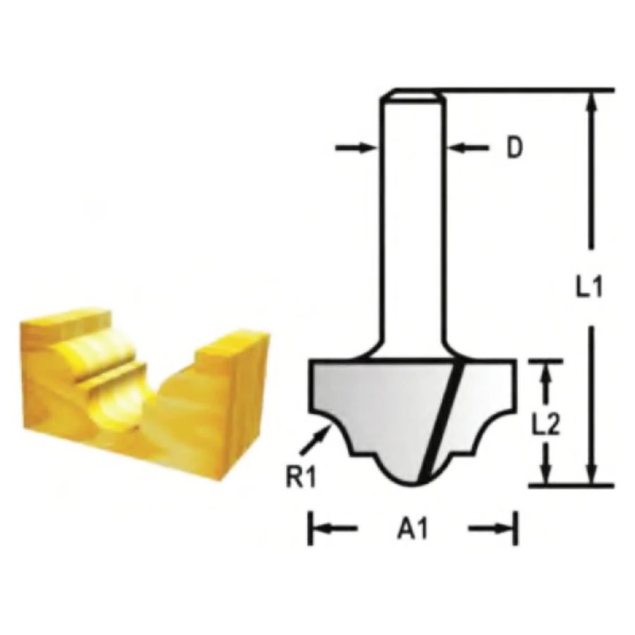Makita RBIT 234021 TCT Classical Router Bit