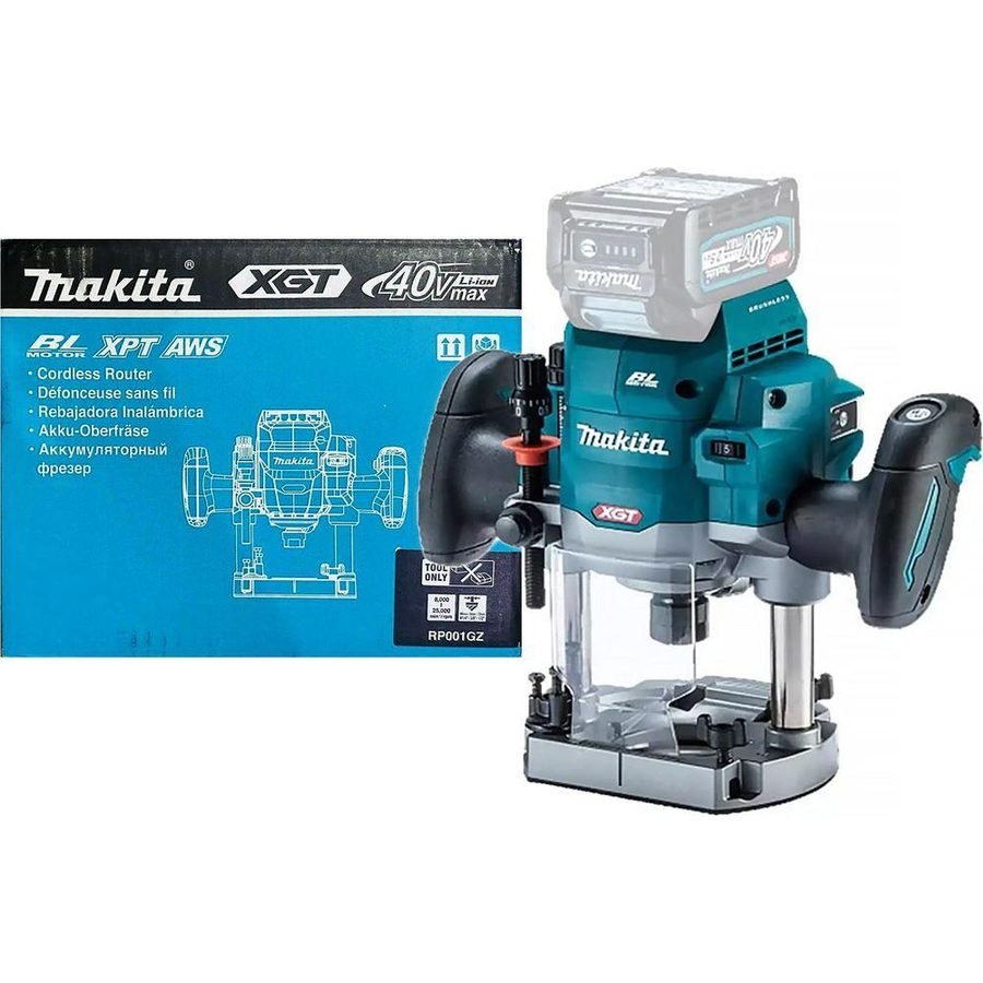 Makita Makita RP001GZ Cordless Brushless Plunge Router 40V 1/2" (XGT/AWS), Power Tools Routers & Planers — Southend Philippin