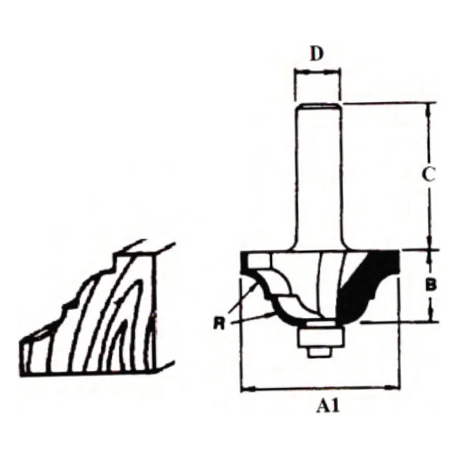Makita TCT Ball Bearing Classical Router Bit
