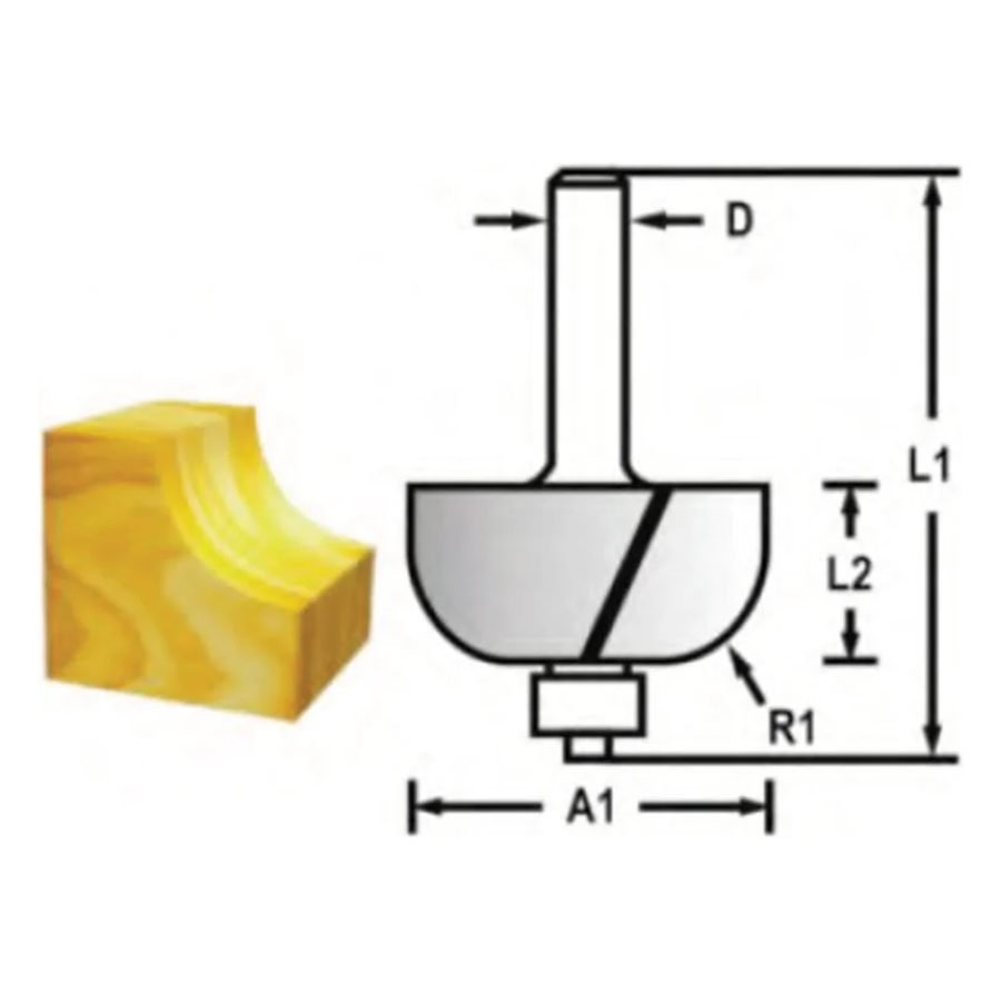 Makita TCT Cove Router Bit
