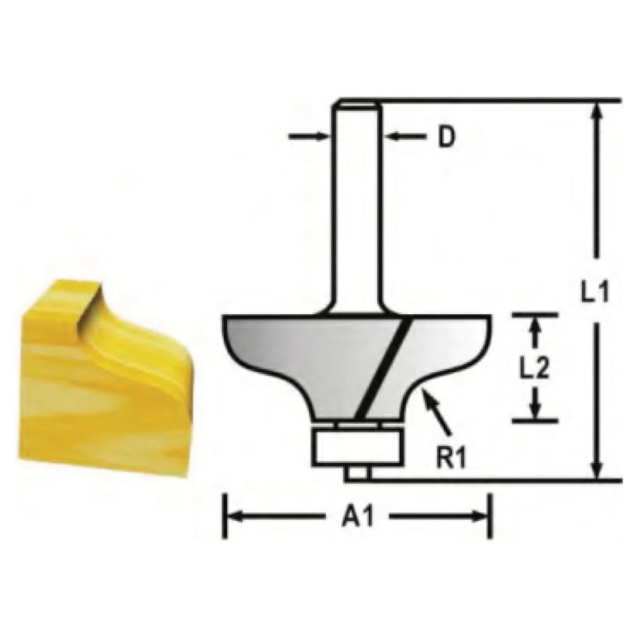 Makita Makita TCT Ogee Router Bit, Power Tools Bits, Blades & Discs — Southend Philippines