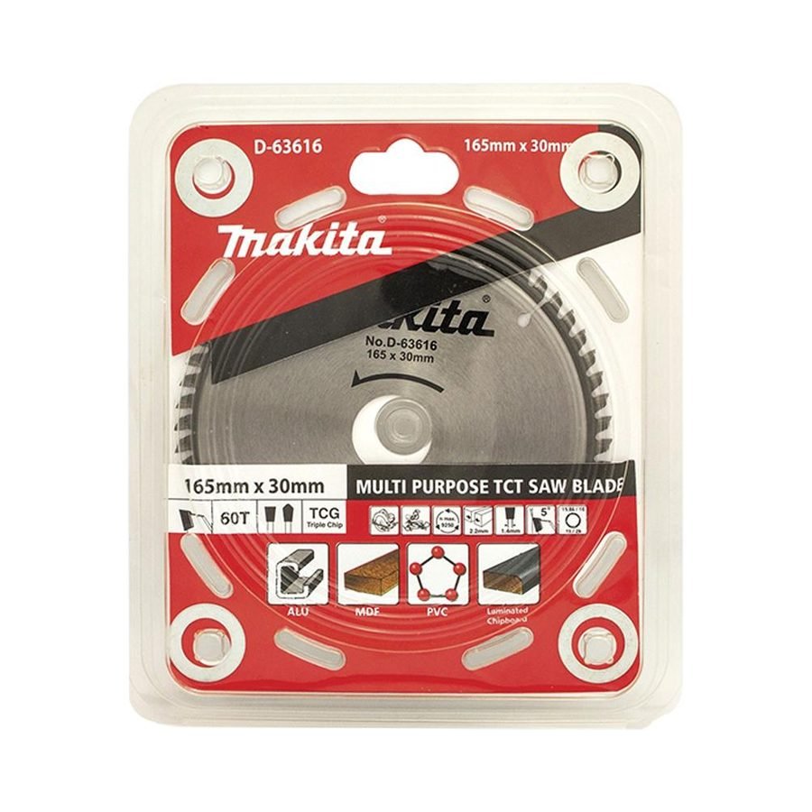Makita Makita D-63616 TCT Circular Saw Blade 165x20x60T For Multi Material, Power Tools Saws — Southend Philippines
