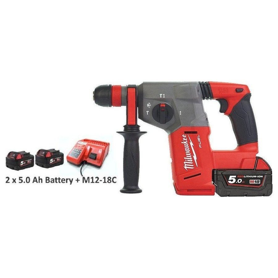 Milwaukee Milwaukee M18CHX-502C "Fuel" Cordless SDS-Plus Rotary Hammer, Power Tools Rotary & Demolition Hammers — Southend Ph