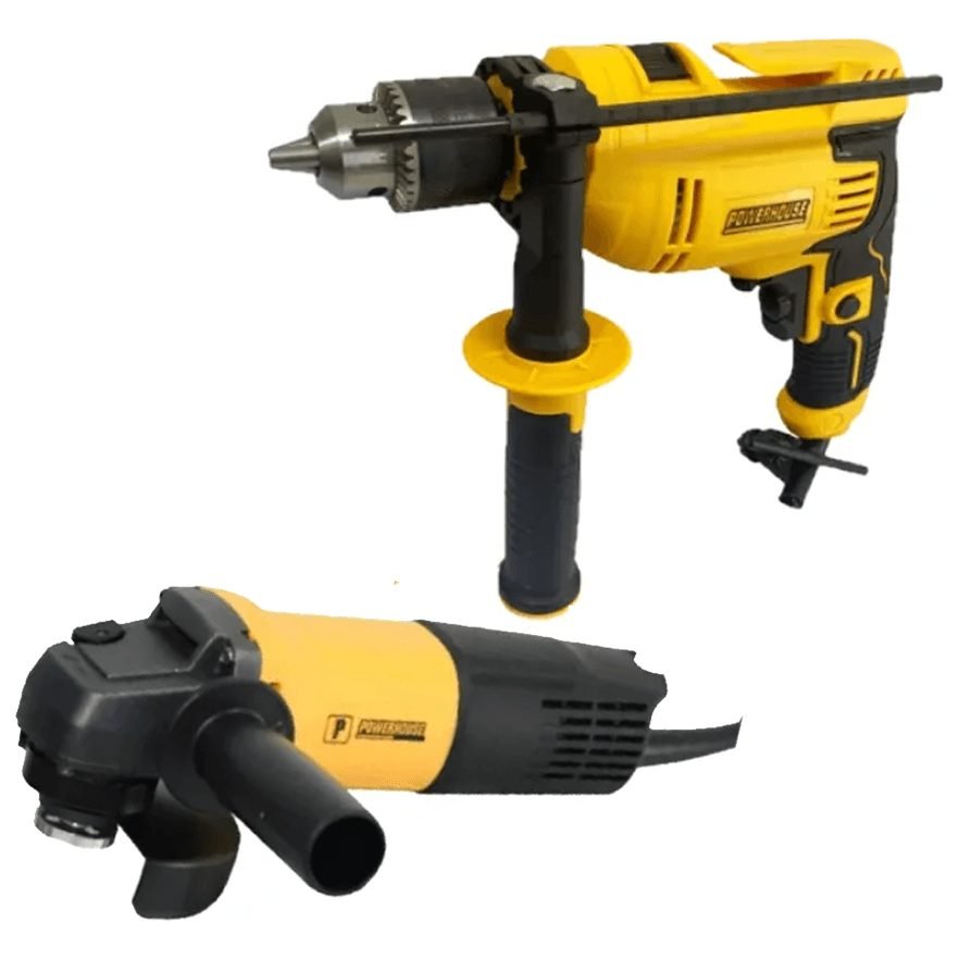 Powerhouse PH-AGID-COMBO650 Angle Grinder And Impact Drill Combo Set