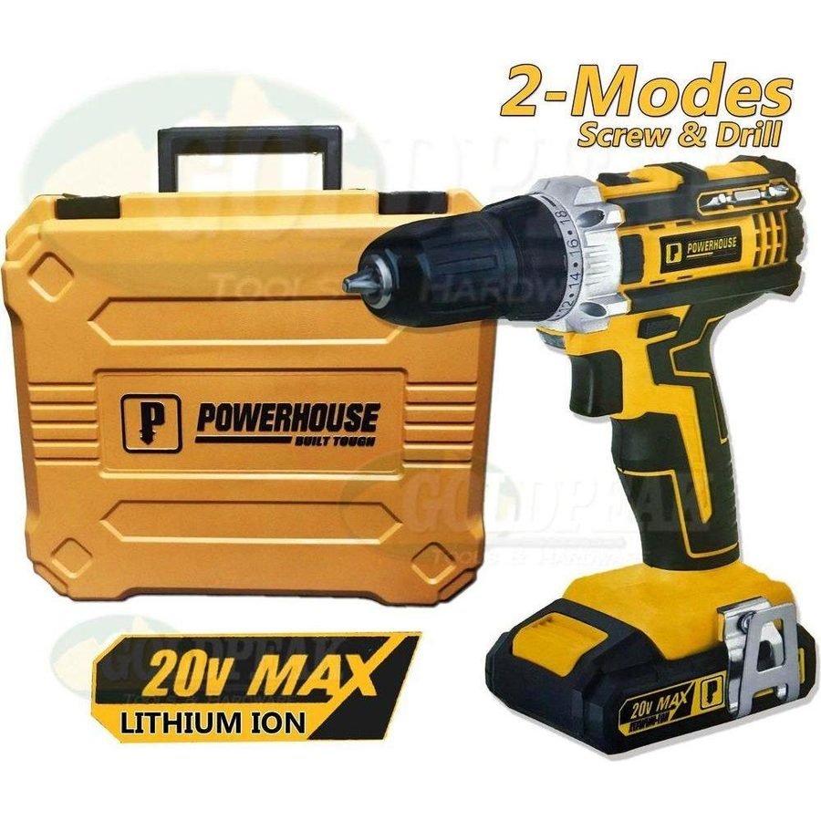 Powerhouse PHBK-20V-CDD (20V) Cordless Drill / Driver
