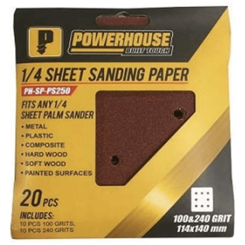 Powerhouse Powerhouse Sanding Paper For Palm Sander 114X140MM, Power Tools Bits, Blades & Discs — Southend Philippines