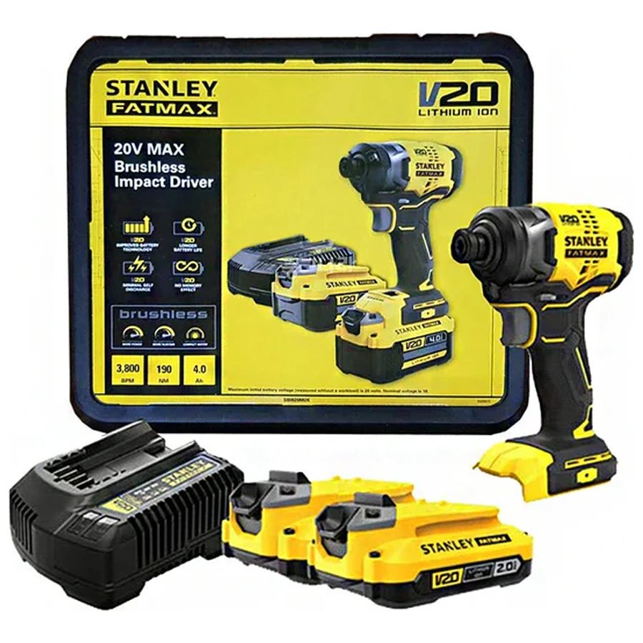 Stanley Stanley SBI820M2K Cordless Impact Driver 20V, Power Tools Drills & Drivers — Southend Philippines