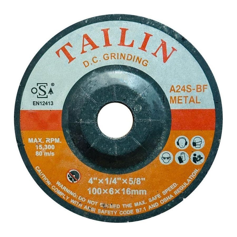 Tailin A24S-BF Grinding Disc For Metal 4", Power Tools Bits, Blades & Discs — Southend Philippines