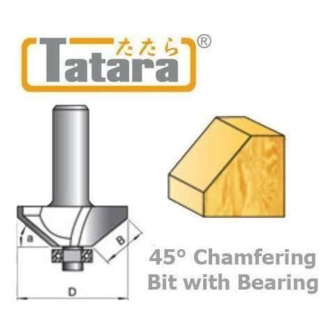 Tatara Tatara Chamfering Router Bit With Bearing, Power Tools Routers & Planers — Southend Philippines