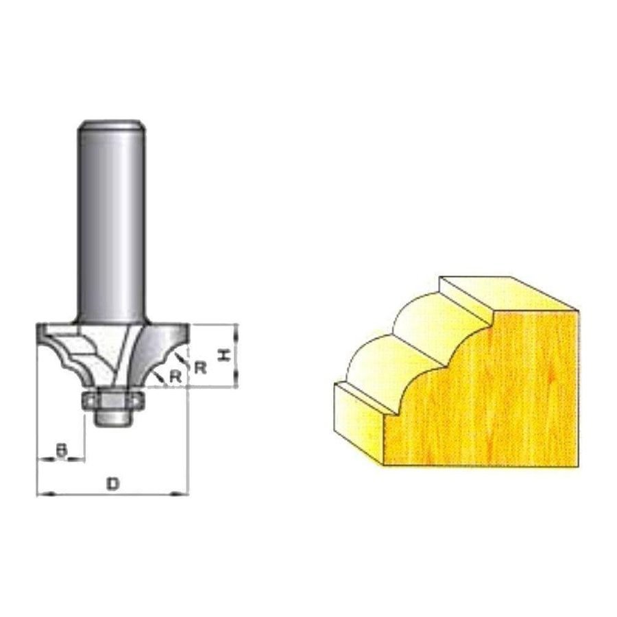 Tatara Classical Moulding Router Bit With Bearing