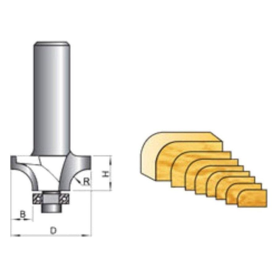 Tatara Tatara Corner Round Router Bits With Bearing, Power Tools Bits, Blades & Discs — Southend Philippines