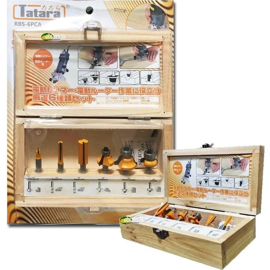 Tatara Router Bit Set 1/4" 6pcs/Box