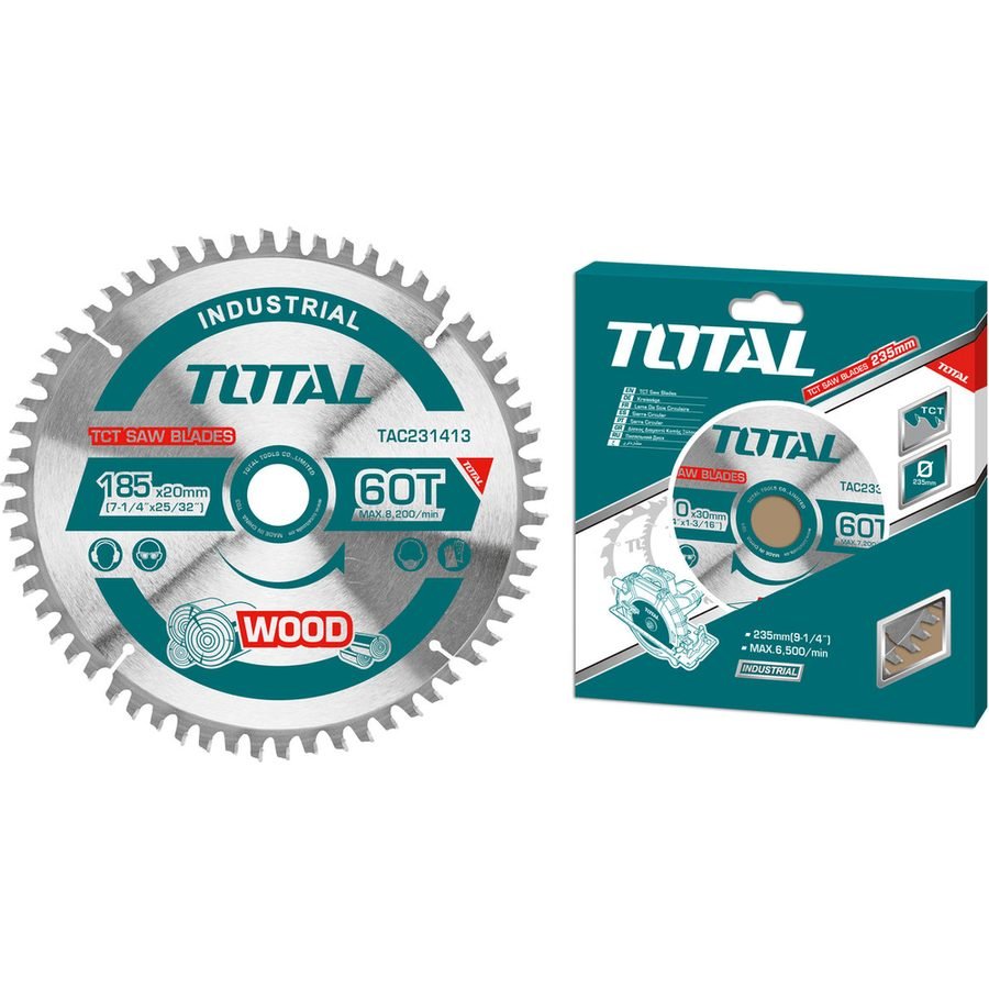 Total Total TAC231413 Circular Saw Blade 7-1/4"" For Wood, Power Tools Bits, Blades & Discs — Southend Philippines
