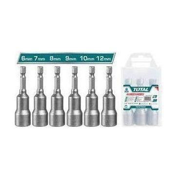 Total Total TAC2765061 6pcs Magntic Nut Setter Set / Socket Bit Set, Power Tools Bits & Blades — Southend Philippines