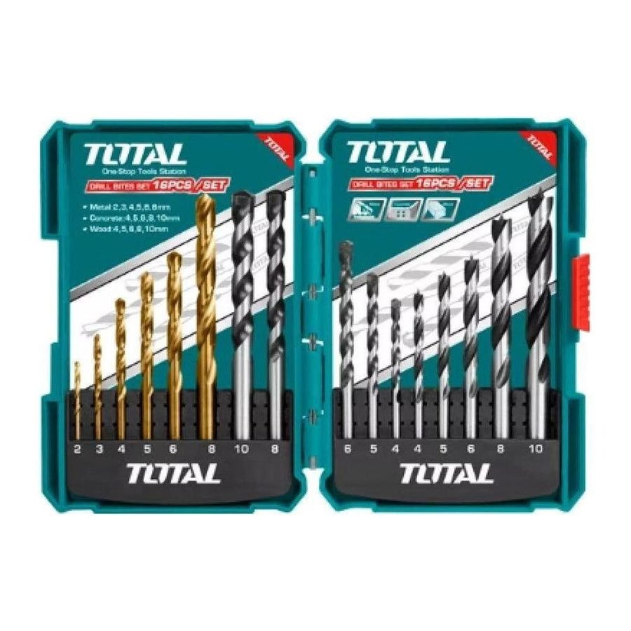 Total Total TACSD6165 16pcs Mixed Drill Bit Set, Power Tools Bits, Blades & Discs — Southend Philippines