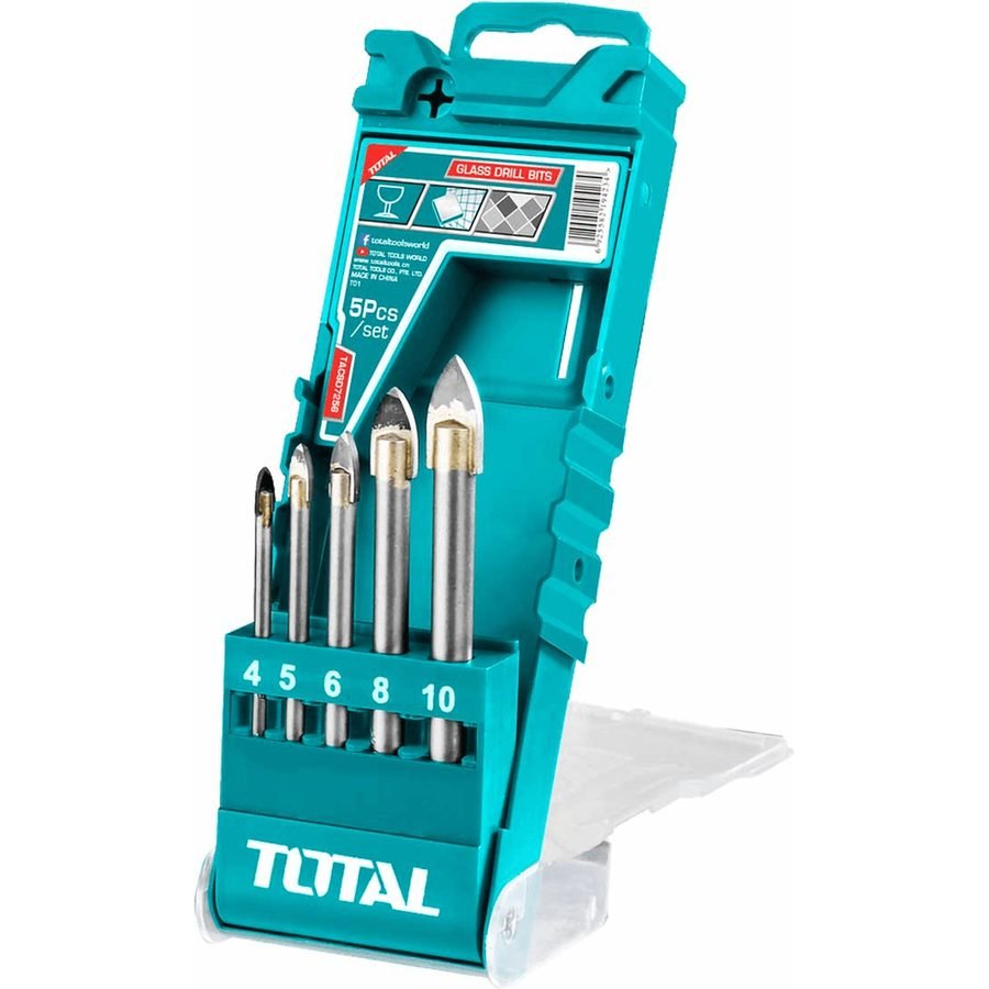Total Total TACSD7256 5pcs Glass Drill Bit Set, Power Tools Bits, Blades & Discs — Southend Philippines