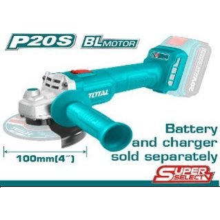 Total Total TAGLI20107 Cordless Angle Grinder 20V Ss, Power Tools Grinders & Polishers — Southend Philippines