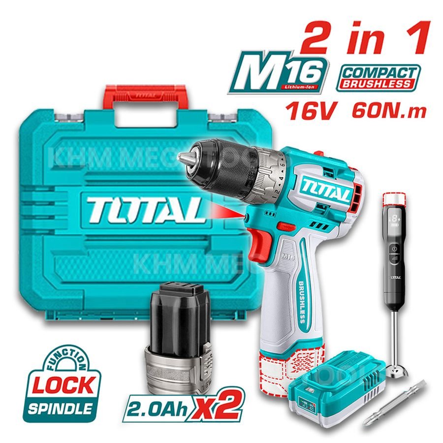 Total Total TCKLI1628 16V Cordless 2 In 1 Drill Combo Kit, Power Tools Drills & Drivers — Southend Philippines