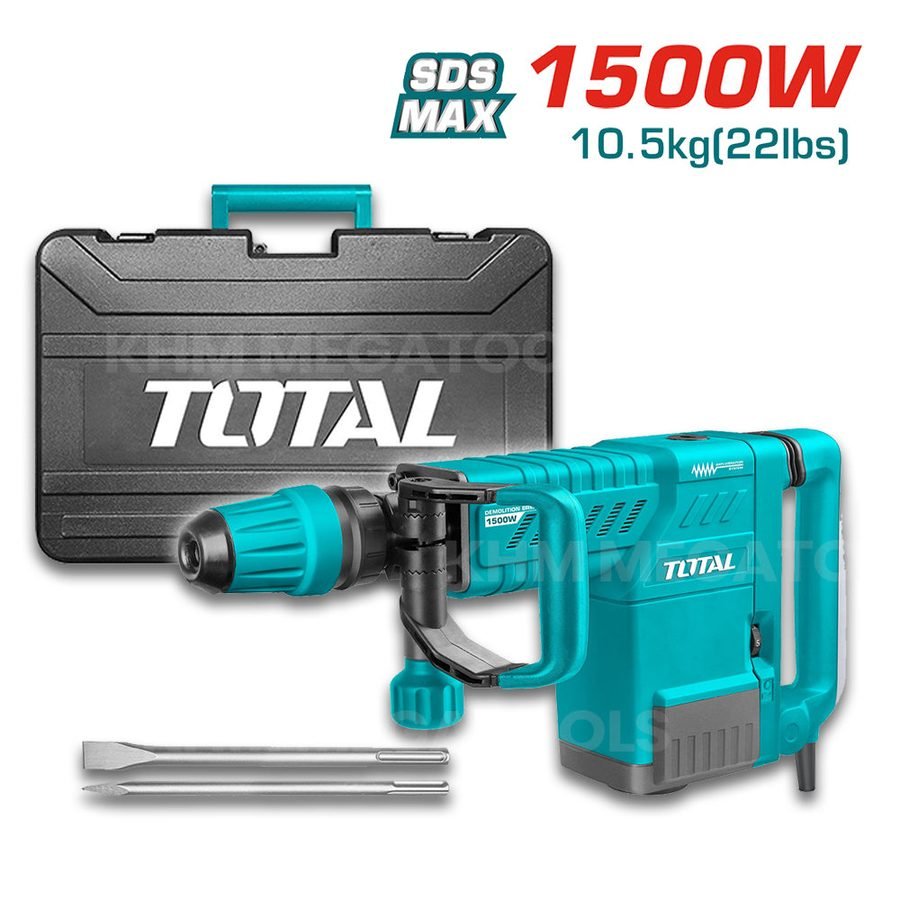 Total Total TH215002 SDS-Max Chipping Gun / Demolition Hammer 1500W, Power Tools Rotary & Demolition — Southend Philippines