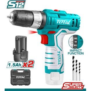 Total Total TIDLI12201 Li-Ion Impact Drill 12V Ss, Power Tools Drills & Drivers — Southend Philippines