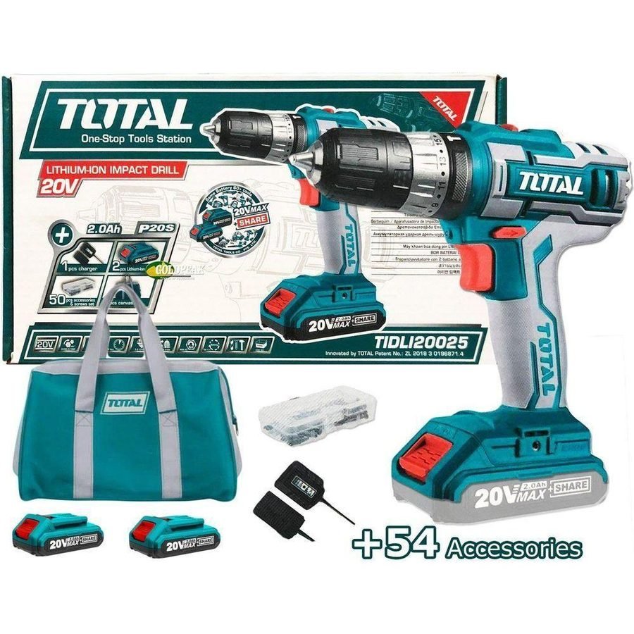 Total TIDLI20025 20V Cordless Hammer Drill