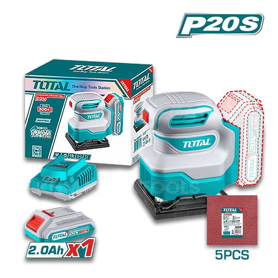 Total Total TSHSLI20141 Cordless Sheet Sander 20V, Power Tools Sanders — Southend Philippines