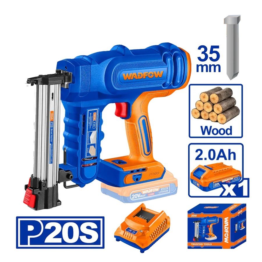 Wadfow WBJ1308 Cordless Brad Nailer
