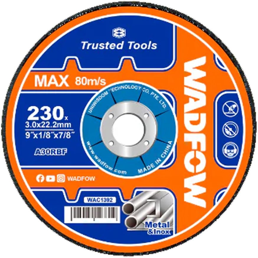 Wadfow Wadfow WAC1342 Abrasive Metal Grinding Disc 4" (Depressed), Power Tools Bits, Blades & Discs — Southend Philippines