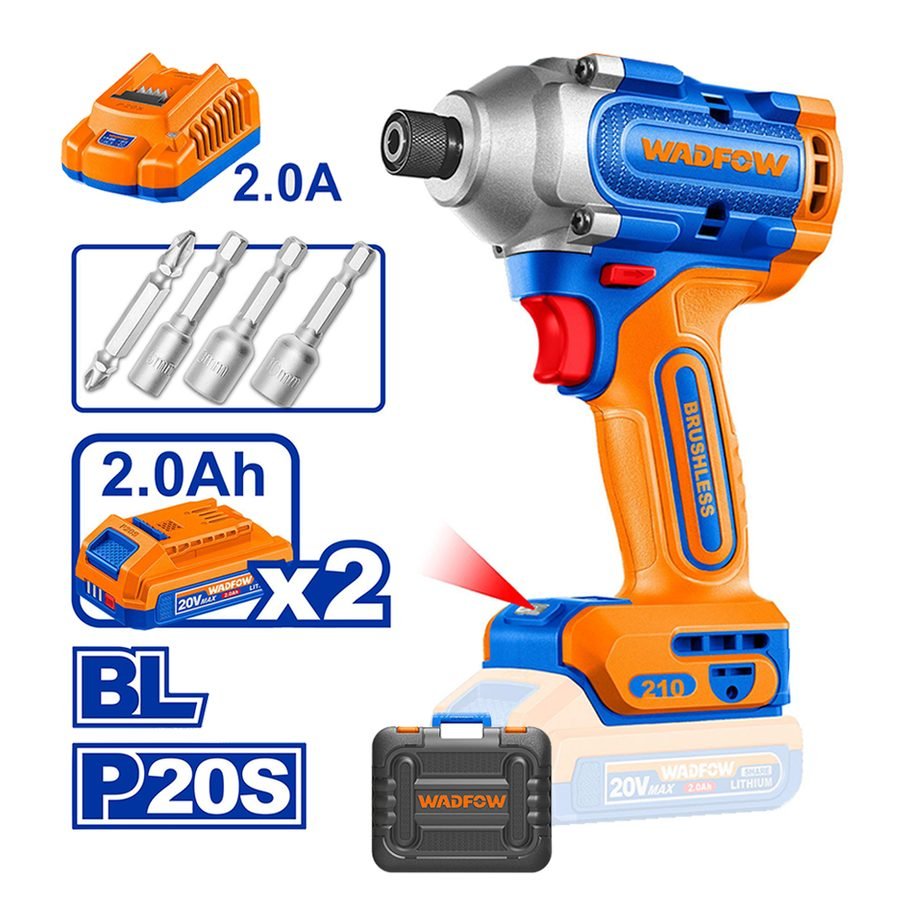 Wadfow Wadfow WCD2B21 Cordless Impact Driver 20V, Power Tools Drills & Drivers — Southend Philippines