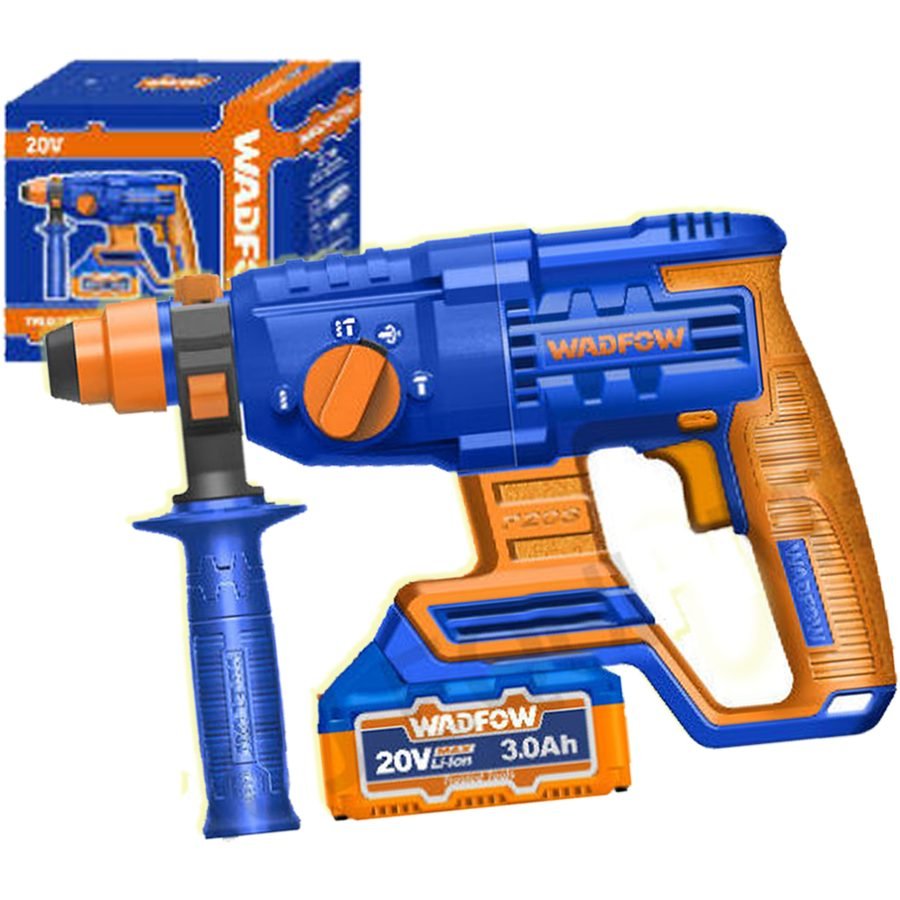 Wadfow Wadfow WLM1522 Li-Ion Rotary Hammer 3.0AH 20V, Power Tools Rotary & Demolition Hammers — Southend Philippines