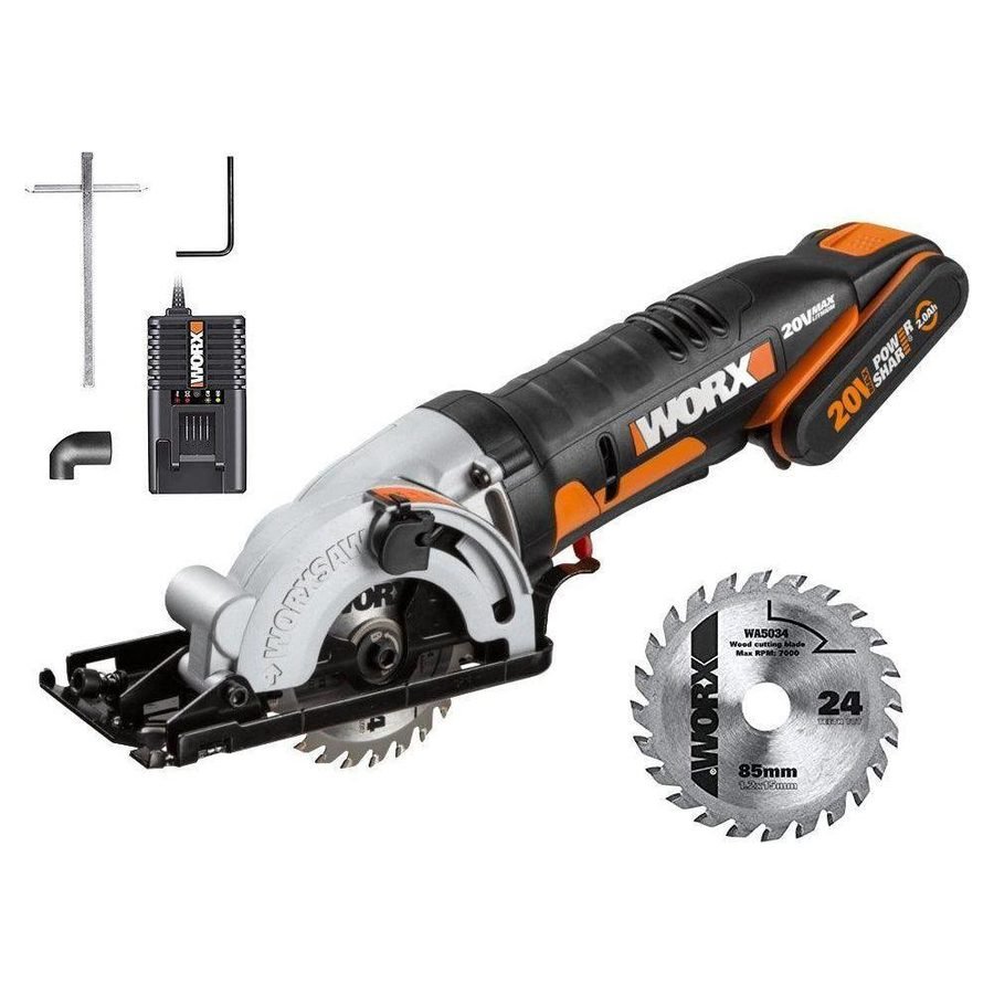 Worx WX527 20V Cordless Circular Saw 85mm, Power Tools Saws — Southend Philippines
