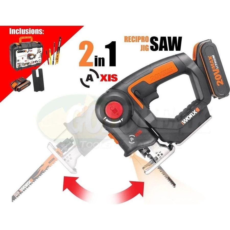 Worx WX550 20V (2in1 Saw) Cordless Reciprocating Saw / Jigsaw, Power Tools Saws — Southend Philippines