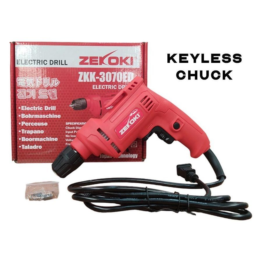 Zekoki Zekoki ZKK-3070ED Hand Drill 10mm 500W (Keyless Chuck), Power Tools Drills & Drivers — Southend Philippines