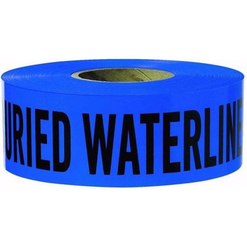 3X1000FT Blue Non-Detectable Tape Caution Water Line Buried Below