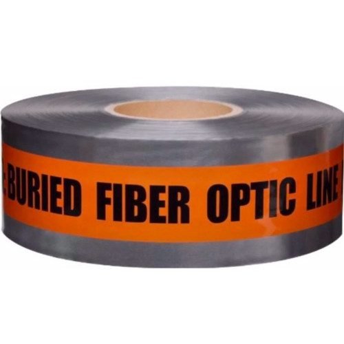 3X1000FT Orange Detectable Tape Caution Buried Fiber Optic Line Below