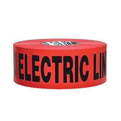 3X1000FT Red Non-Detectable Tape Caution Buried Electric Line Below — PPE, Southend Philippines