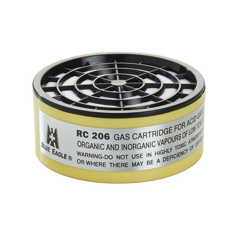 Blue Eagle RC206 Chemical Respirator Filter Cartridge (Vapour & Acid) [R
