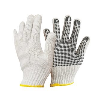 C-300 Knitted With Pvc Dotted Gloves, PPE Hand Protection — Southend Philippines