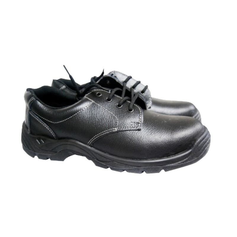 CM-7010 LOW CUT WITH STEEL TOE SPLIT LEATHER BACK, BLACK SAFETY SHOES, PPE Foot Protection — Southend Philippines