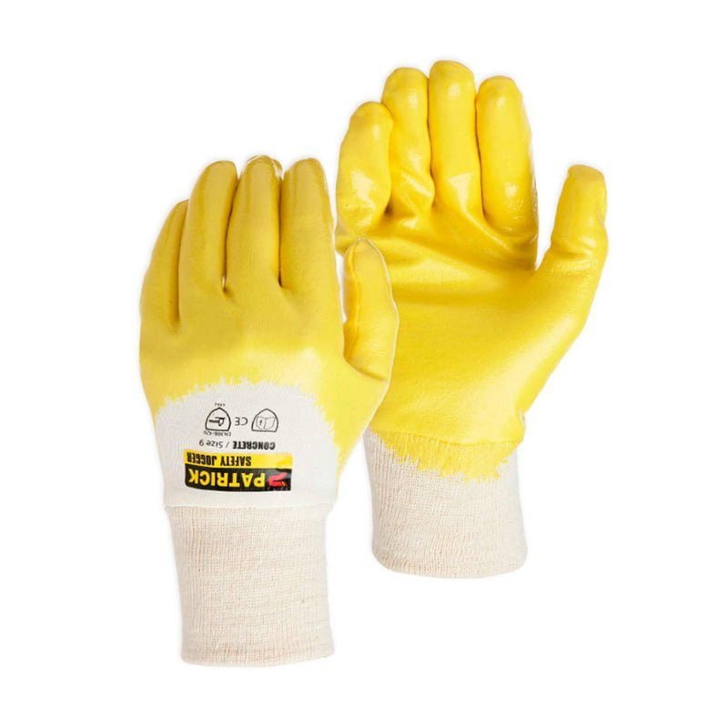 CONCRETE COTTON GLOVE NITRILE GRIP