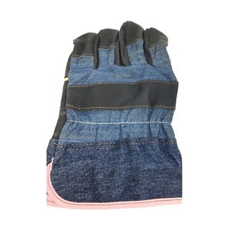 Dk-20-M Denim Maong Gloves With Leather Patch, PPE Hand Protection — Southend Philippines
