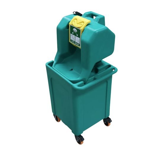 EMS Portable Eyewash Green 16 GAL W/ Cart And Bin, PPE Eye & Face Protection — Southend Philippines