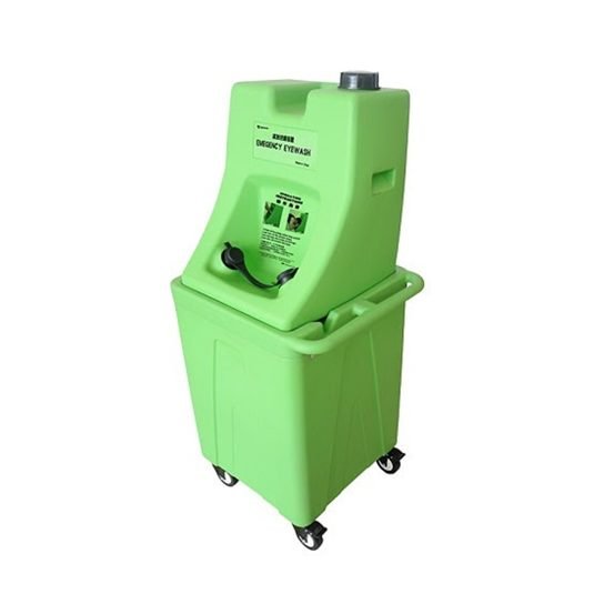 EMS Portable Eyewash Light Green 20 GAL W Cart And Bin, PPE Eyewash & Emergency — Southend Philippines
