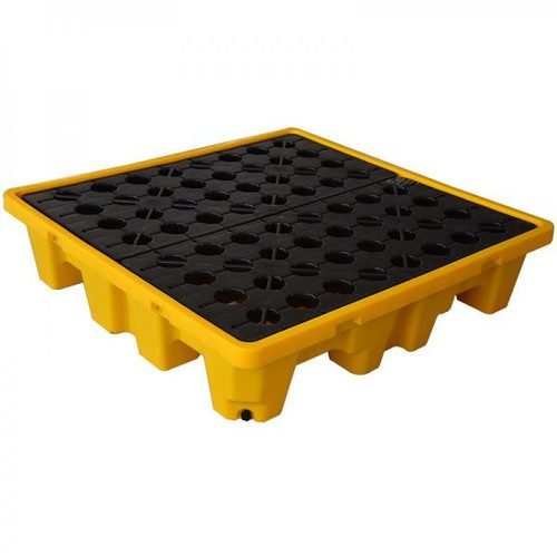 Heavy Duty 4 Drum Spill Pallet - 280L Capacity