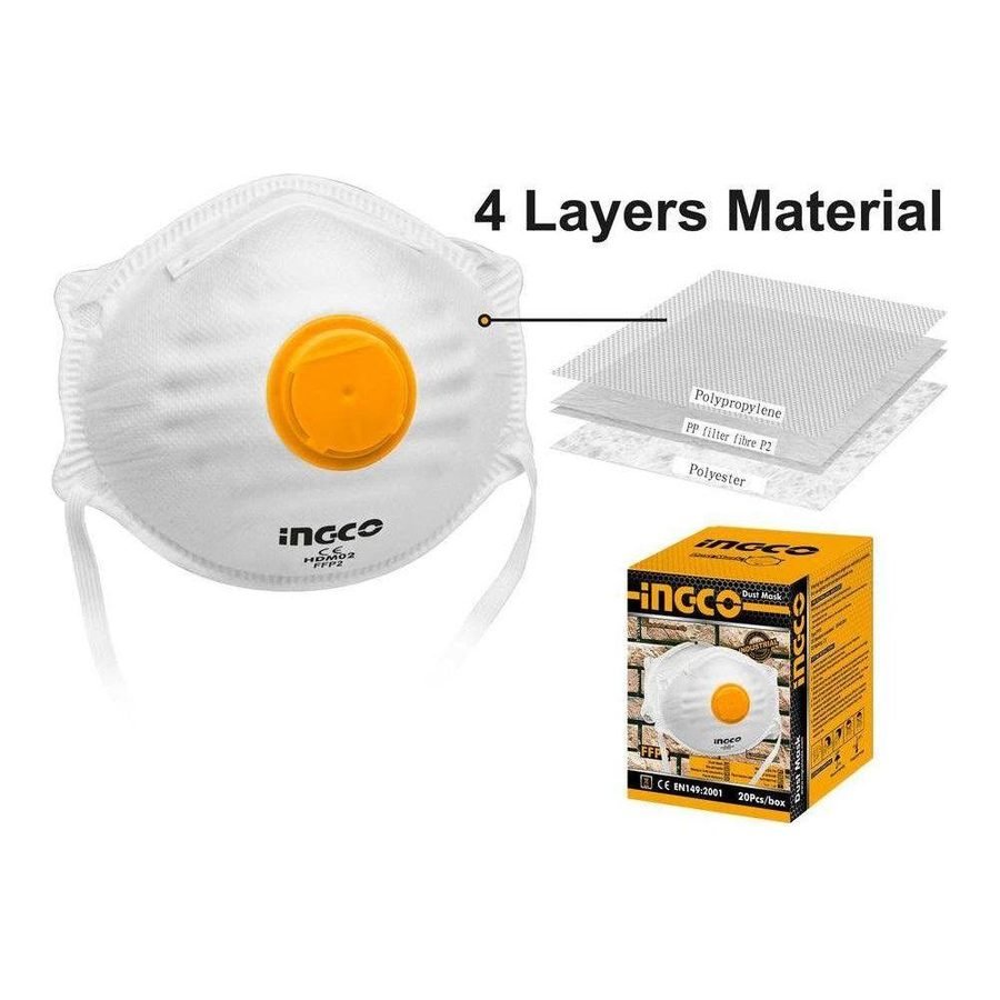 Ingco HDM02 Dust Mask (N95 With Valve)