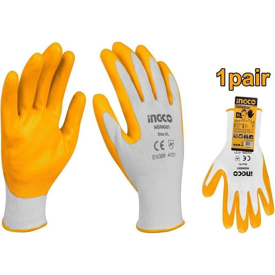 Ingco Ingco HGNG01 Nitrile Gloves, PPE Hand & Arm Protection — Southend Philippines