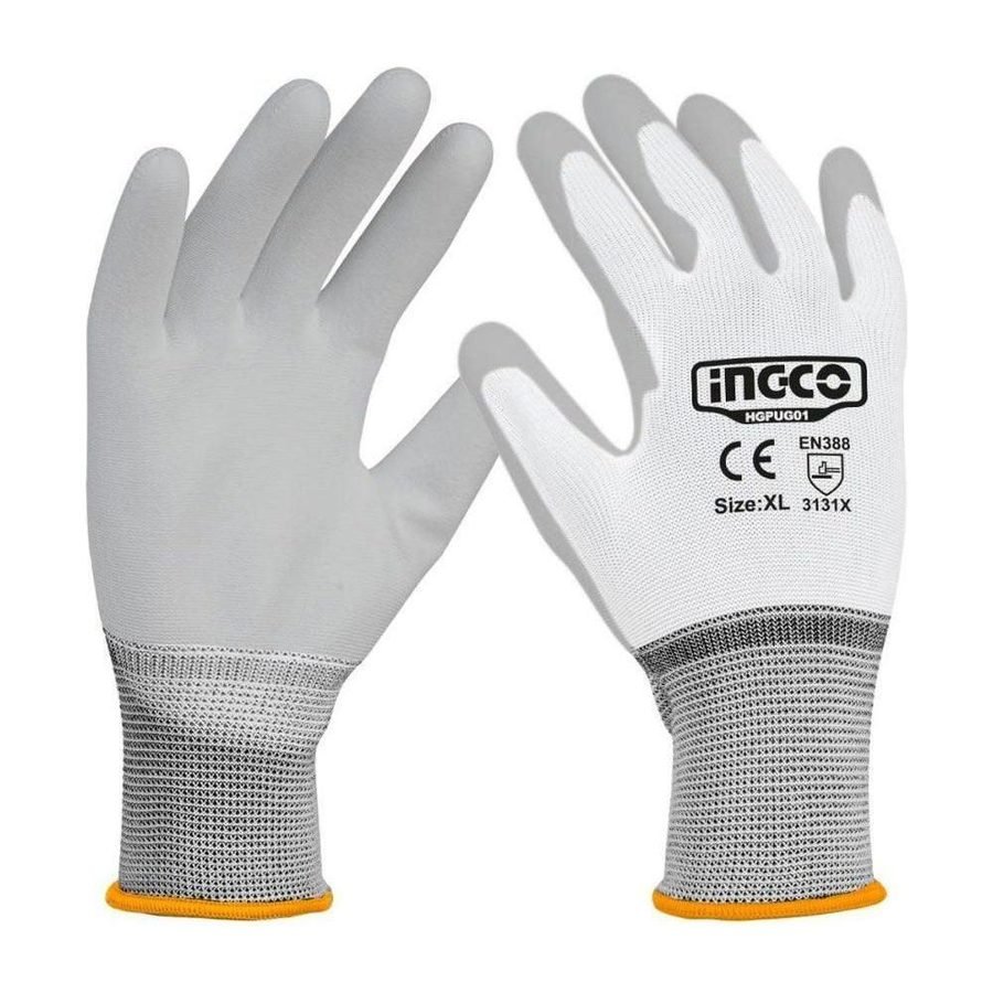 Ingco Ingco HGPUG01 PU Coated Gloves, PPE Hand & Arm Protection — Southend Philippines